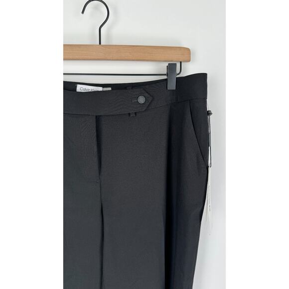 Calvin Klein Womens Black Trouser Dress Pants Classic Fit Flat Front Size 14 NWT - Picture 3 of 9